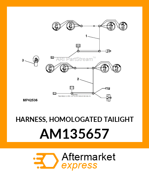 HARNESS, HOMOLOGATED TAILIGHT AM135657