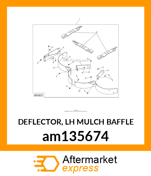 DEFLECTOR, LH MULCH BAFFLE am135674