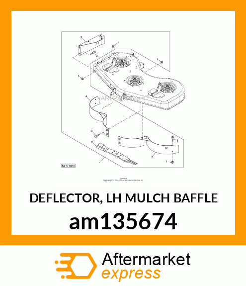 DEFLECTOR, LH MULCH BAFFLE am135674