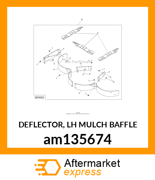 DEFLECTOR, LH MULCH BAFFLE am135674