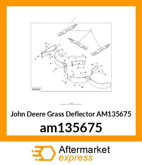 DEFLECTOR, WELDED RH MULCH 72" am135675