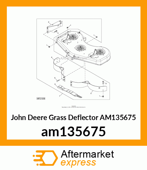 DEFLECTOR, WELDED RH MULCH 72" am135675