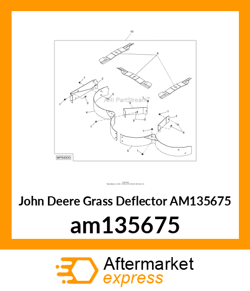 DEFLECTOR, WELDED RH MULCH 72" am135675