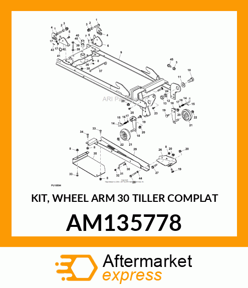 KIT, WHEEL ARM 30 TILLER COMPLAT AM135778