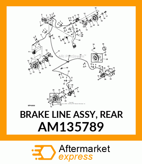 BRAKE LINE ASSY, REAR AM135789