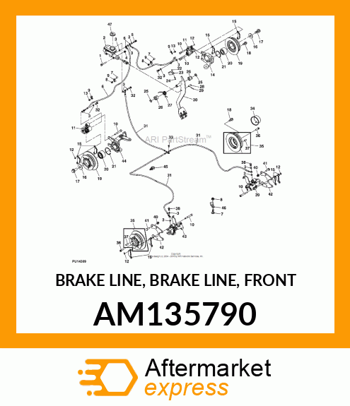 BRAKE LINE, BRAKE LINE, FRONT AM135790