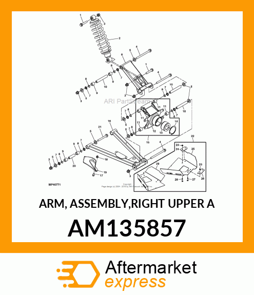 ARM, ASSEMBLY,RIGHT UPPER A AM135857