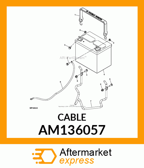 CABLE, BATTERY, EO567 A/B NEG AM136057