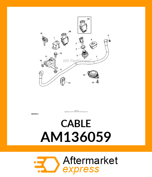 CABLE, BATTERY, EO567 A/B START AM136059
