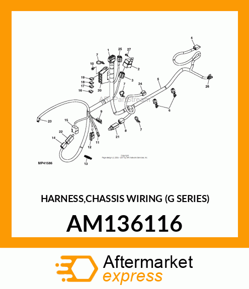 HARNESS,CHASSIS WIRING (G SERIES) AM136116