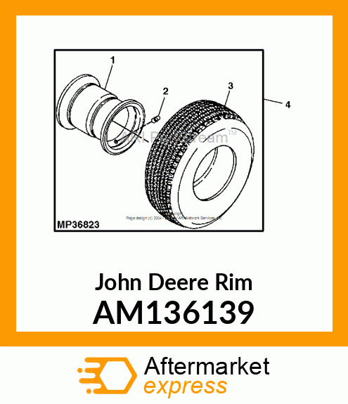 WHEEL, 10X7.75 5/4.5 (YELLOW) AM136139