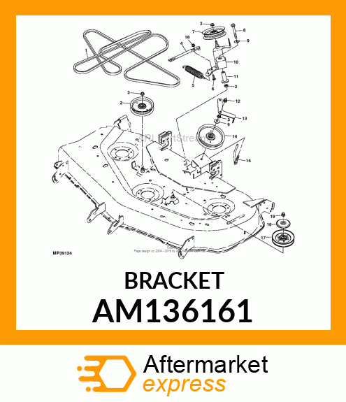 ARM, TENSION ARM, 48 MOWER SBD AM136161