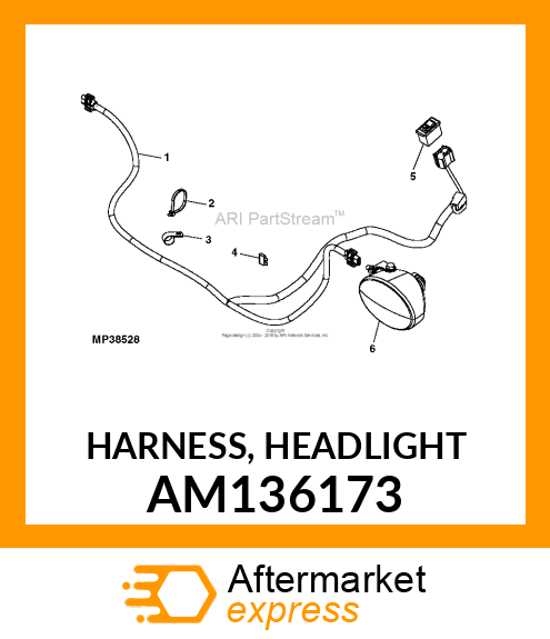 HARNESS, HEADLIGHT AM136173