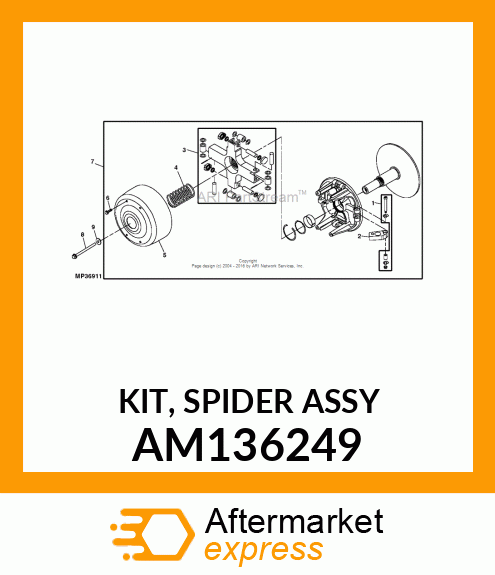 SPIDER KIT, ASSY AM136249