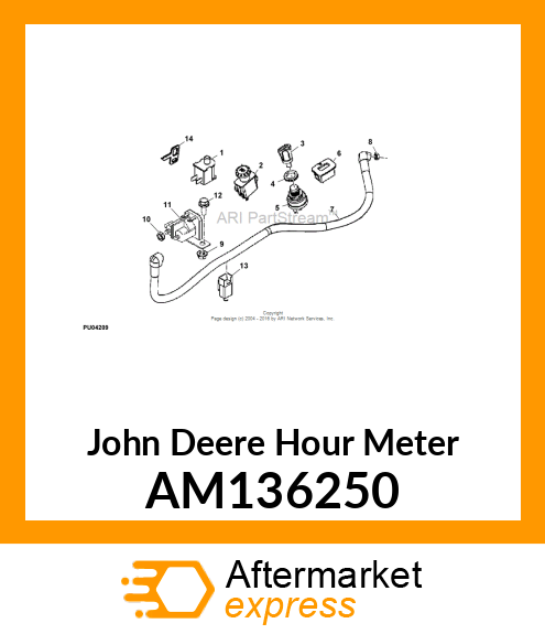 HOURMETER W/ENABLE FEATURE AM136250