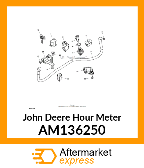 HOURMETER W/ENABLE FEATURE AM136250