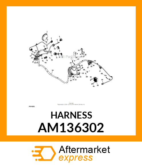 WIRING HARNESS, WIRING HARNESS 4X2 AM136302