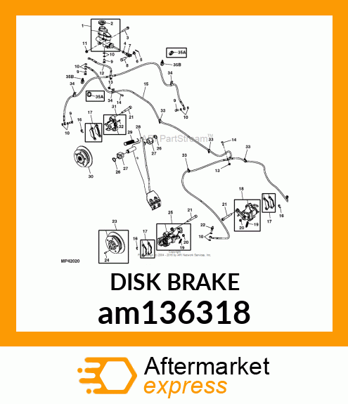 DISK BRAKE CALIPER ASSY, RH REAR am136318