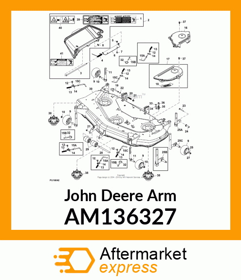 ARM, RH GAGE WHEEL AM136327