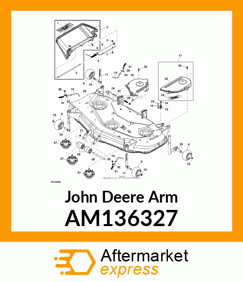 ARM, RH GAGE WHEEL AM136327