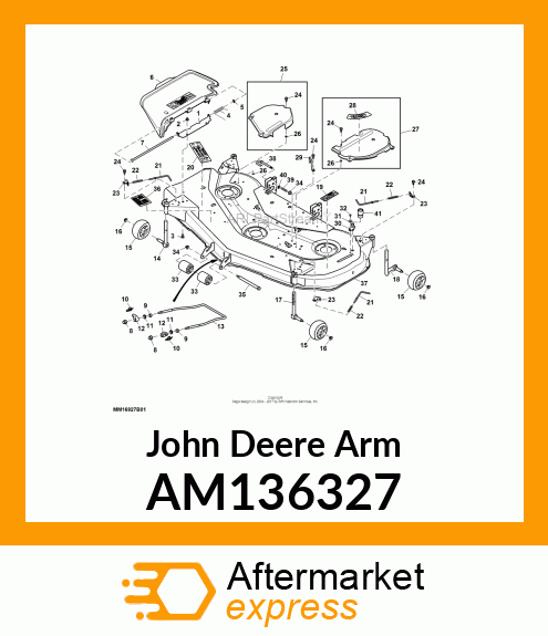 ARM, RH GAGE WHEEL AM136327