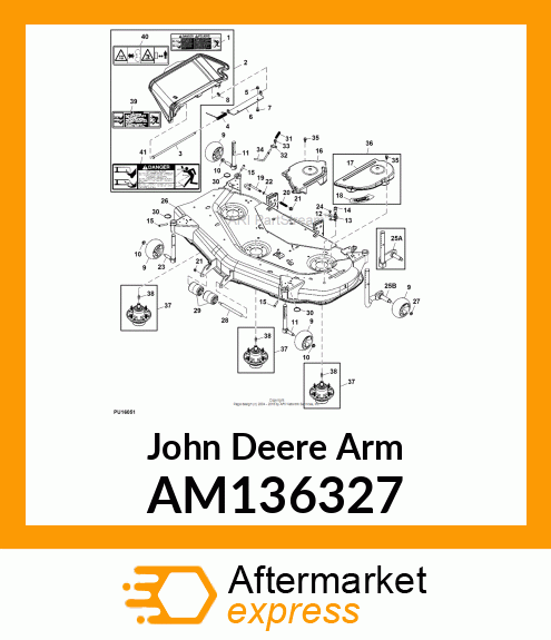 ARM, RH GAGE WHEEL AM136327