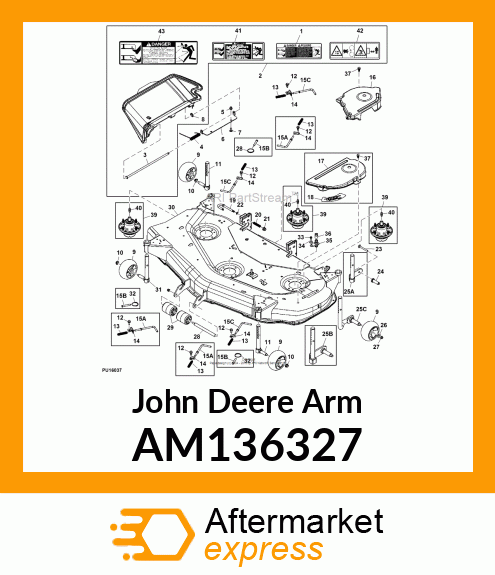 ARM, RH GAGE WHEEL AM136327