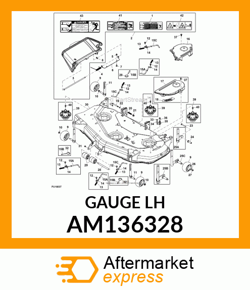 ARM, LH GAGE WHEEL AM136328