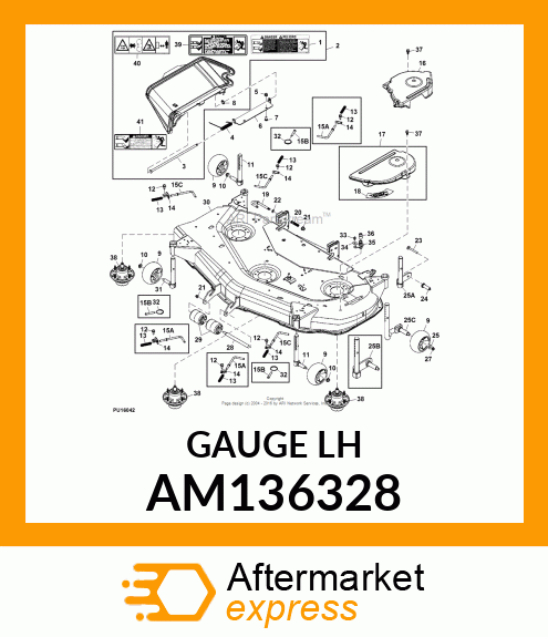 ARM, LH GAGE WHEEL AM136328