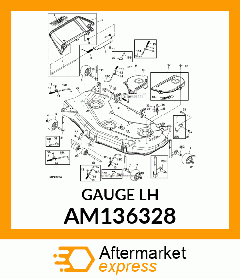 ARM, LH GAGE WHEEL AM136328