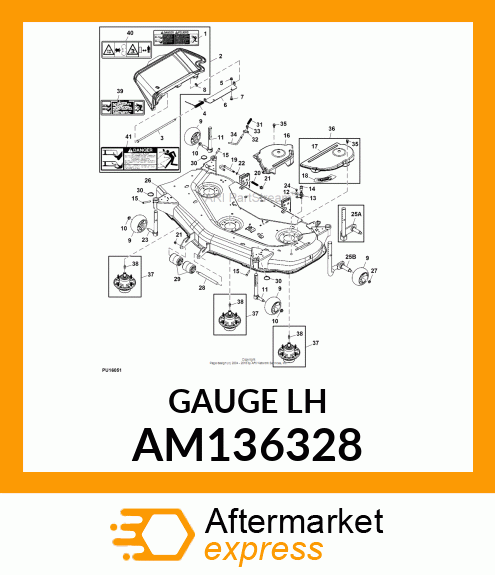 ARM, LH GAGE WHEEL AM136328