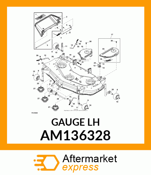 ARM, LH GAGE WHEEL AM136328