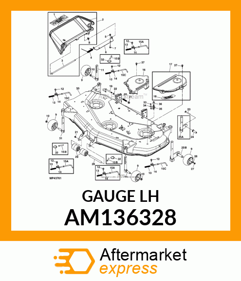 ARM, LH GAGE WHEEL AM136328