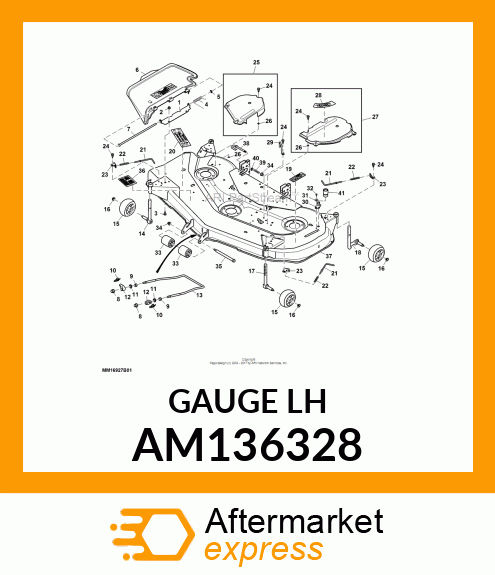 ARM, LH GAGE WHEEL AM136328