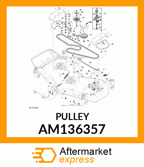 SHEAVE ASSEMBLY, SHEAVE, V IDLER AM136357