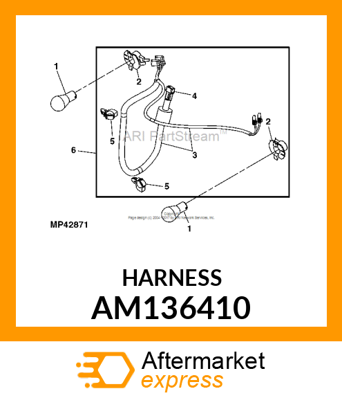 HARNESS, HEADLIGHT L AM136410