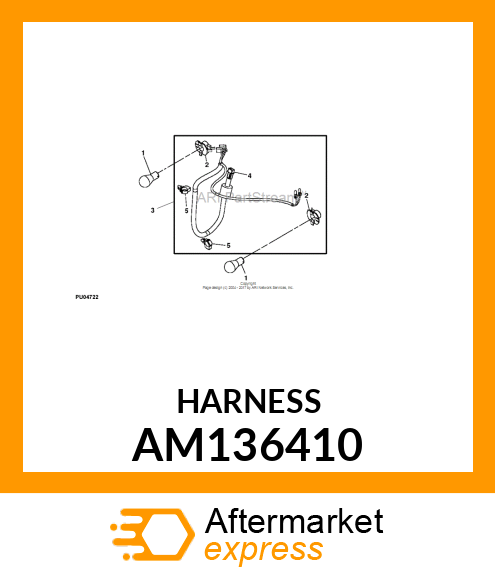 HARNESS, HEADLIGHT L AM136410