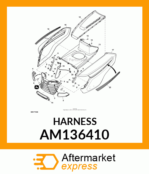 HARNESS, HEADLIGHT L AM136410