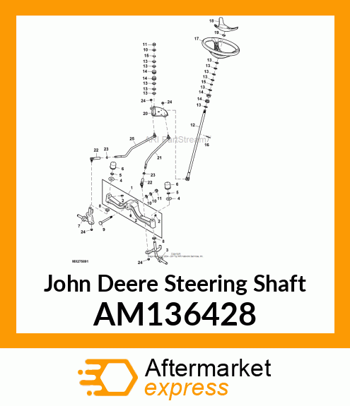 STEERING SHAFT, WELDED AM136428