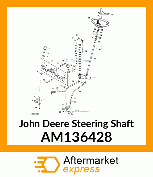 STEERING SHAFT, WELDED AM136428