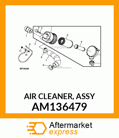 AIR CLEANER, ASSY AM136479