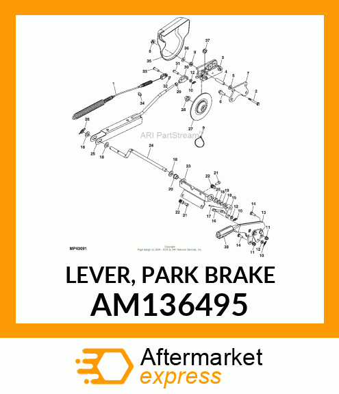 LEVER, PARK BRAKE AM136495