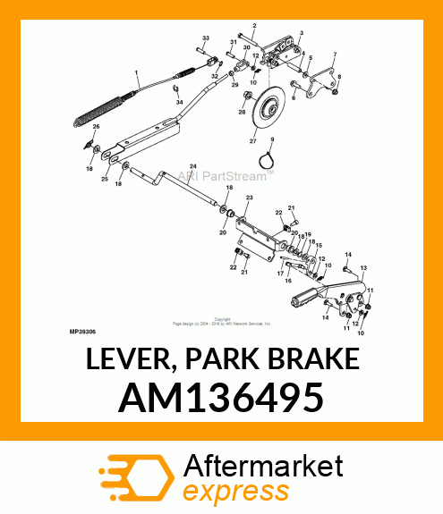 LEVER, PARK BRAKE AM136495