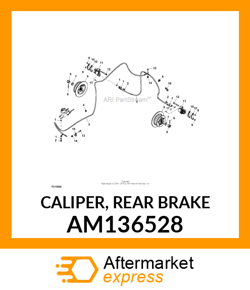 CALIPER, REAR BRAKE AM136528