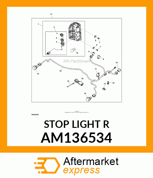 LIGHT ASSEMBLY, REAR RH AM136534