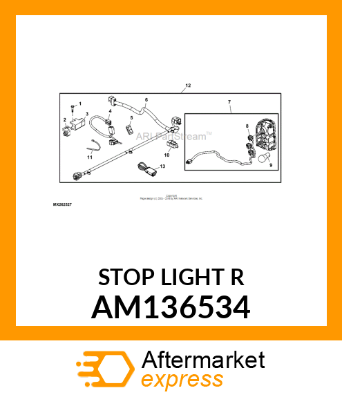 LIGHT ASSEMBLY, REAR RH AM136534