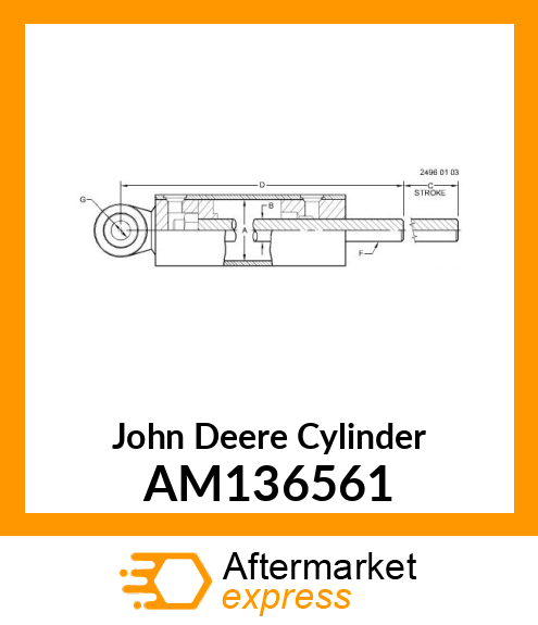 CYLINDER, STEERING (HFWD) (changes to AM147180) AM136561