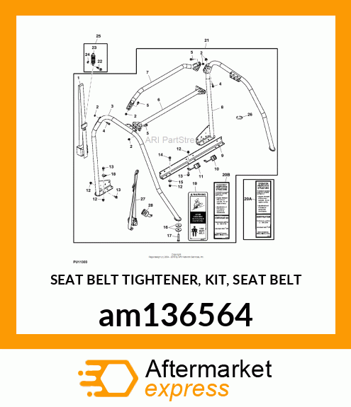 SEAT BELT TIGHTENER, KIT, SEAT BELT am136564