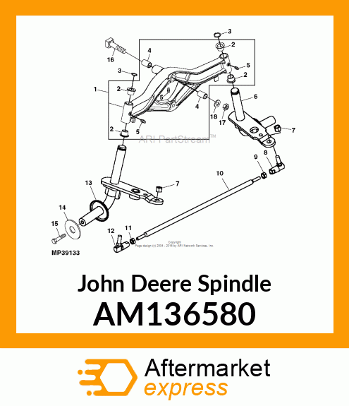 SPINDLE, WLD 2WS RH (AM136332PAINT) AM136580