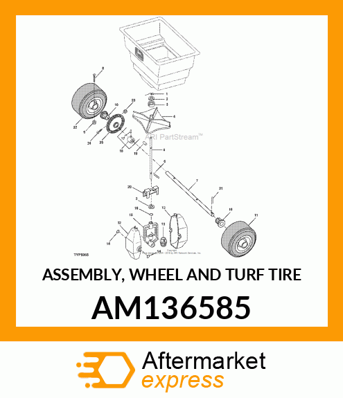 ASSEMBLY, WHEEL AND TURF TIRE AM136585
